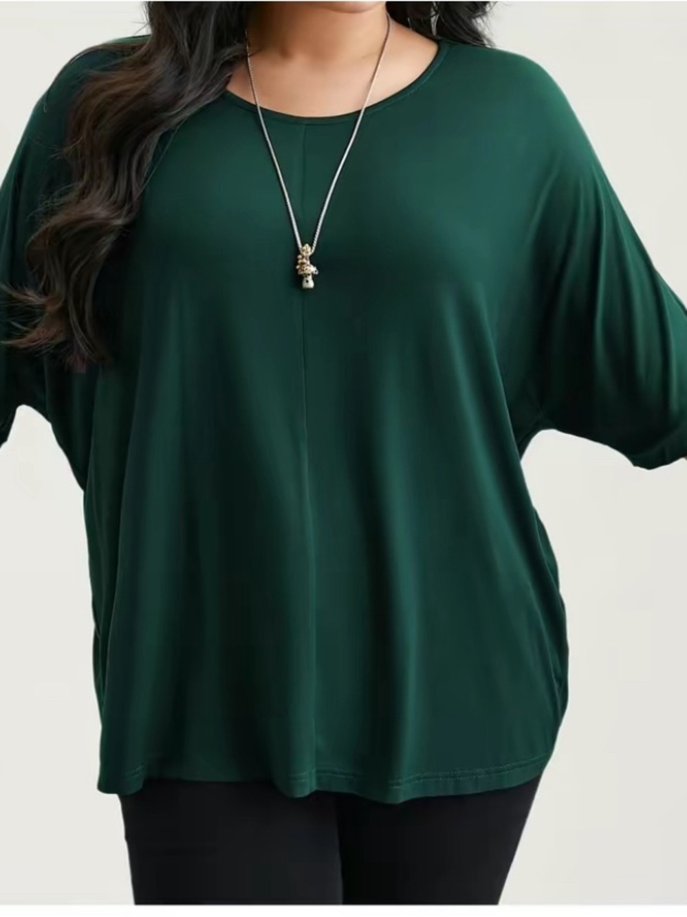 BloomChic Forest Green Short Sleeve Plus-Size Tee